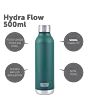 Hydra Flow Stainless Steel Insulated Bottle 500ml made with food grade stainless steel