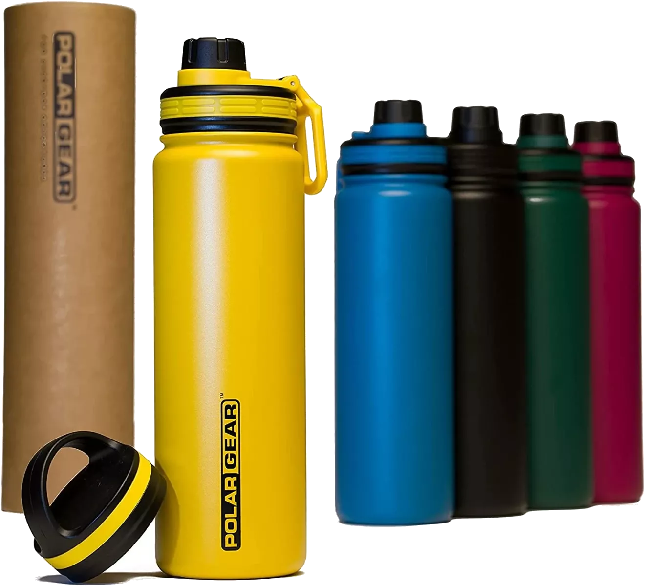 Insulated Stainless Steel Water Bottle Yellow 750 ml Thermo 9811